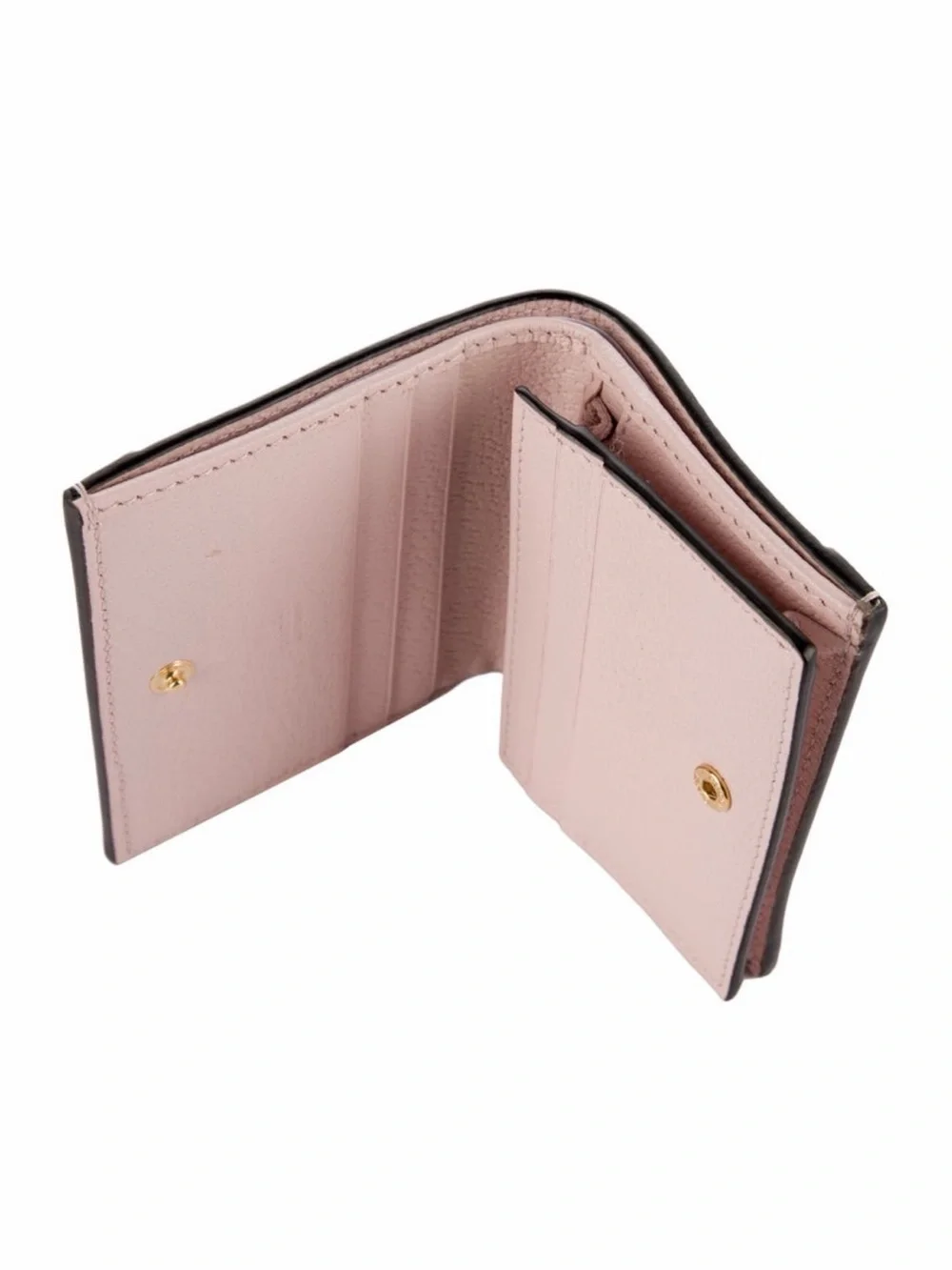 Gucci Beige and Pink GG Canvas Trifold Wallet